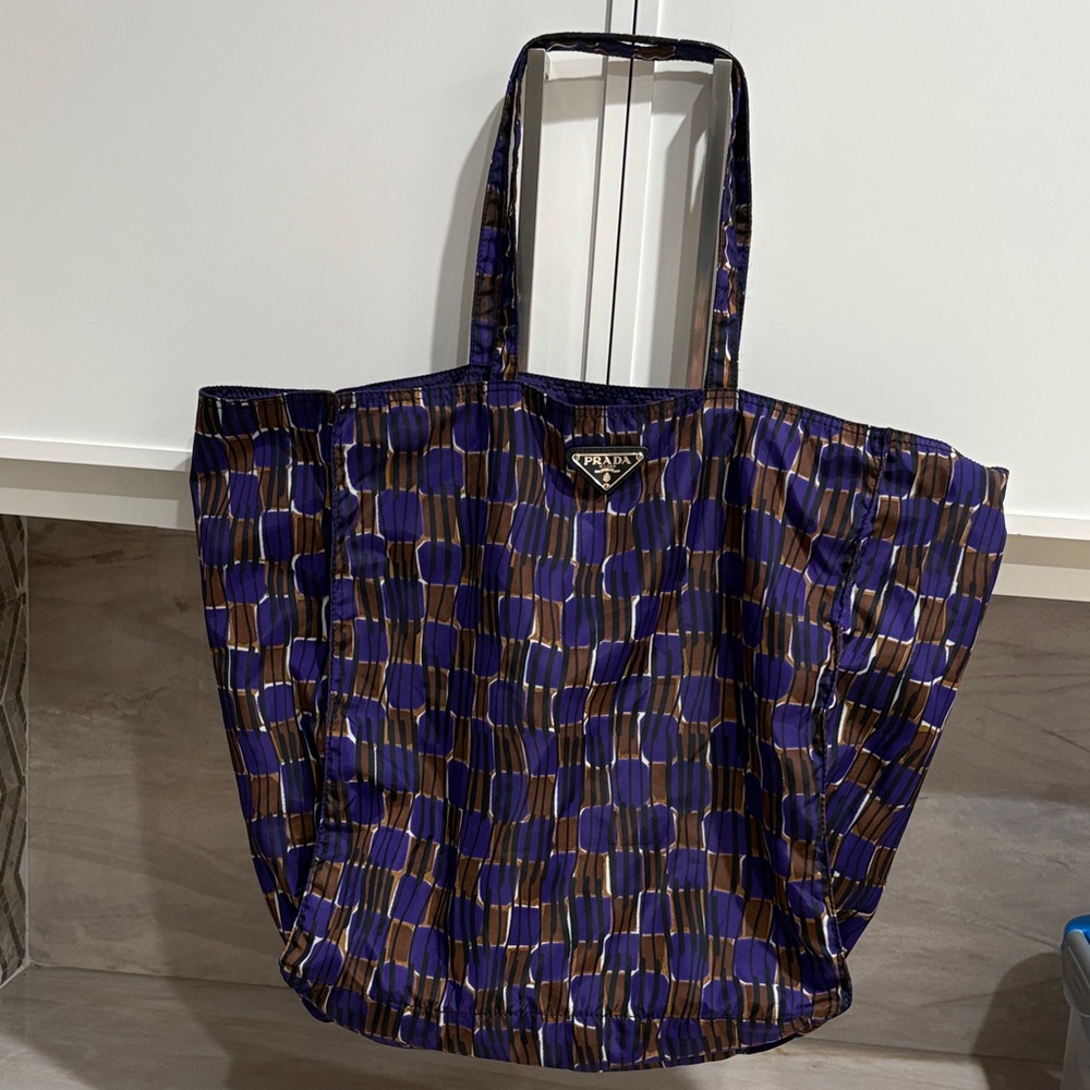 Prada purple and Brown Women's Nylon Tote Bag - Picture 4 of 4